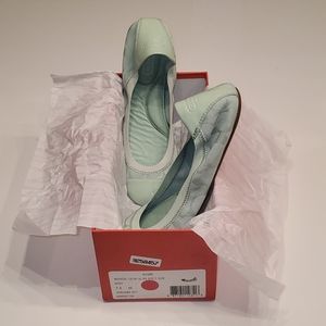 COACH Wenda Sig C Mint Suede Ballet Flats